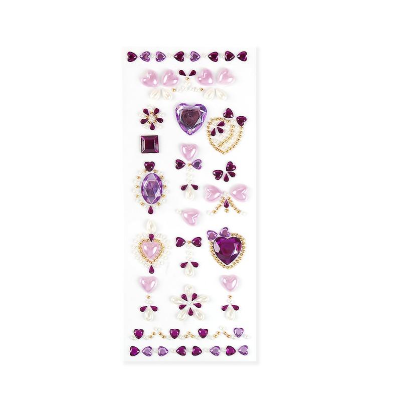 1PC Acrylic Gem Sticker Girl Show Face Sticker Beads Children DIY Makeup Color Crystal Sticker