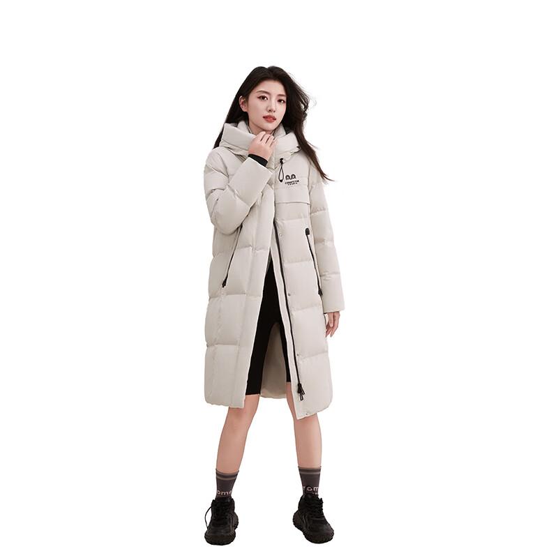 YAYA Women's 2024 Fall/Winter Long Hooded Down Jacket