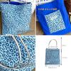 Korean Leopard Double-Sided Shoulder Bags for Women Versatile Vintage Ladies Tote Bag Casual Lightweight Travel Female Handbags