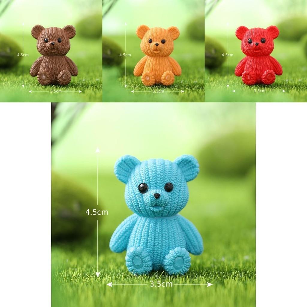 Hairline Bear Keychain Micro Landscape Cartoon Pvc Handicrafts Car Ornaments