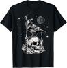 Black Crow Raven Skull Viking Norse Occult Gothic Gift Unisex T-Shirt