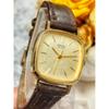 Used Working Item, SEIKO QUARTZ Ladies' Watch, Gold Dial, Vintage, Small, Leather Strap