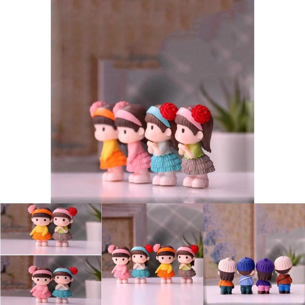Colorful Miniature Couple Figurines Adding Joyful Charm To Your Garden Decor