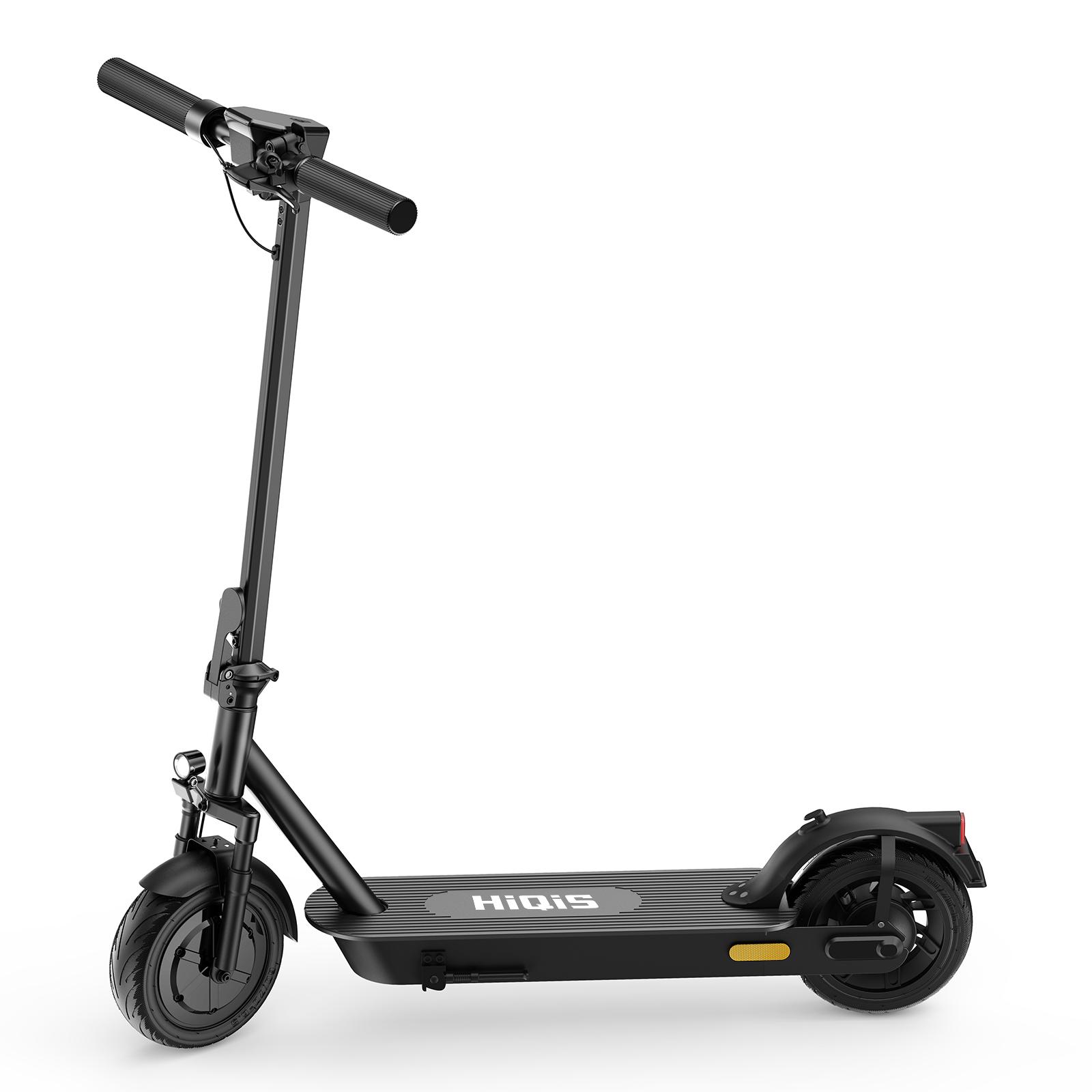 HiQiS V10 PRO ABE Pendler-Elektroroller, 10-Zoll-Vollgummireifen, 36V 8Ah Akku schwarz