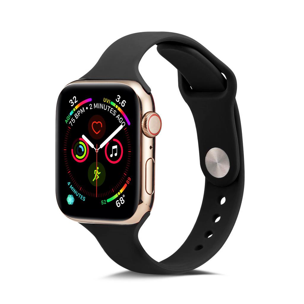 Weiches Silikon Uhrenarmband Ersatz für Apple Watch Serie 10 42mm/9 8 7 41mm/SE (2023) SE (2022) SE 6 5 4 40mm/3 2 1 38mm