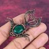 Faceted Zambian Emerald Pendant Copper Wire Wrap Gemstone Handmade Fish Jewelry