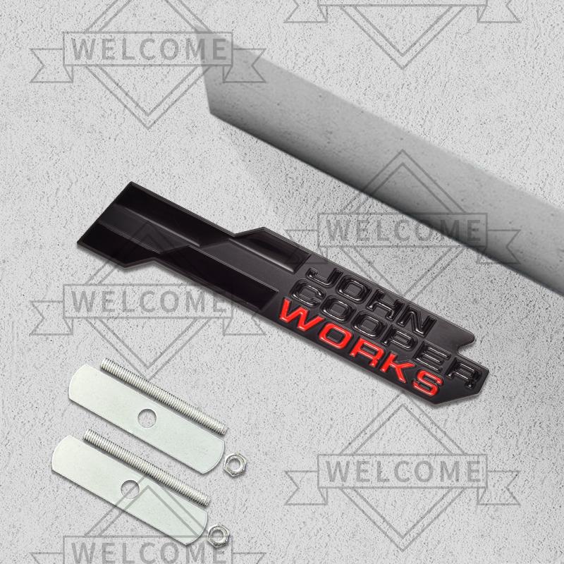3D Car Stickers John Cooper Works Grille Emblem Auto Body Badge Trunk Decal For Mini Cooper S ONE J01 U25 F57 R53 R55 R56 R58