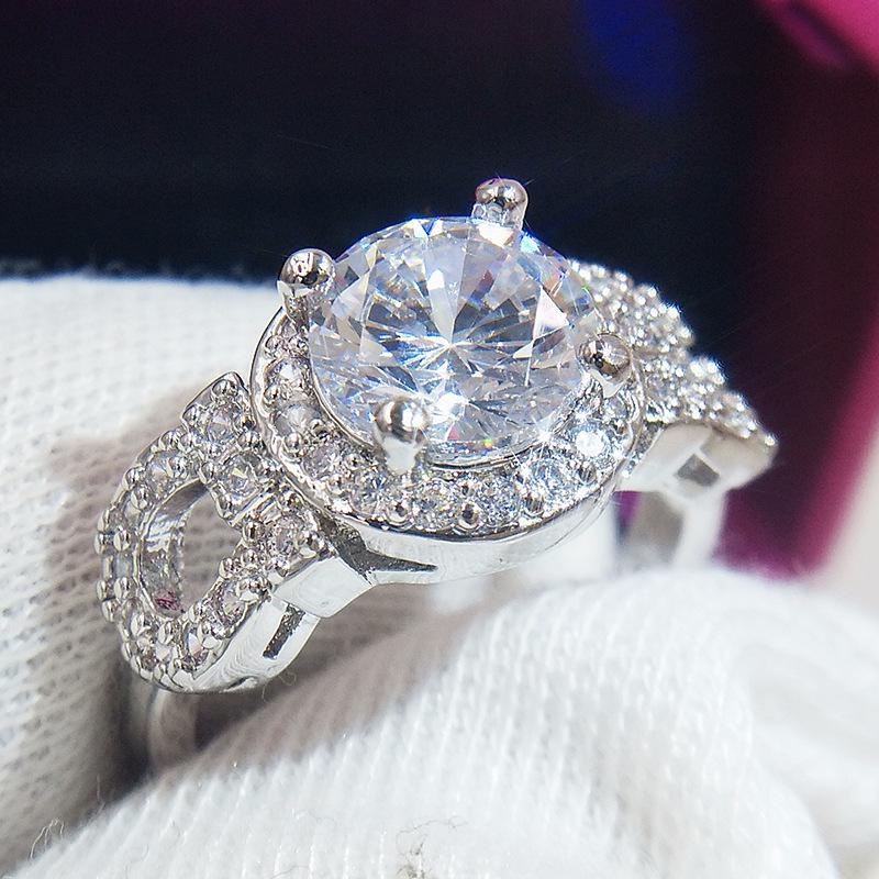 

Комплект колец Trend с платиновым покрытием и цирконом Superblende No. 10