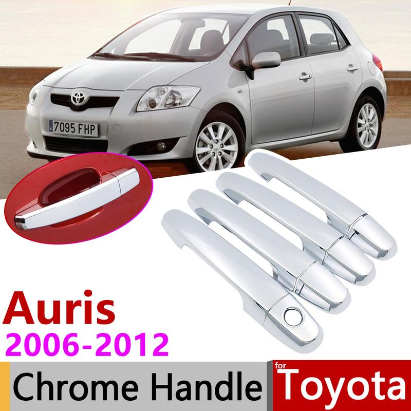 For Toyota Auris Corolla Blade E150 2006~2012 Chrome Door Handle Cover Car Accessories Stickers Trim Set 2008 2009 2010 2011
