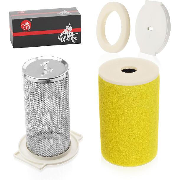 Air Filter & Guide & END CAP Kit For Yamaha Big Bear 350 Moto-4 250 350 Timberwolf 250 YFB250 1987-2000 Kodiak 400 YFM400FW 1993-1999