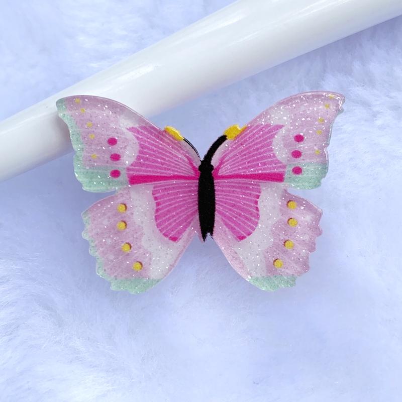 10Pcs Kawaii Cute Mixed Colorful Butterfly Flat Back Resin Cabochons Scrapbooking DIY Jewelry Craft Decoration Accessorie D94