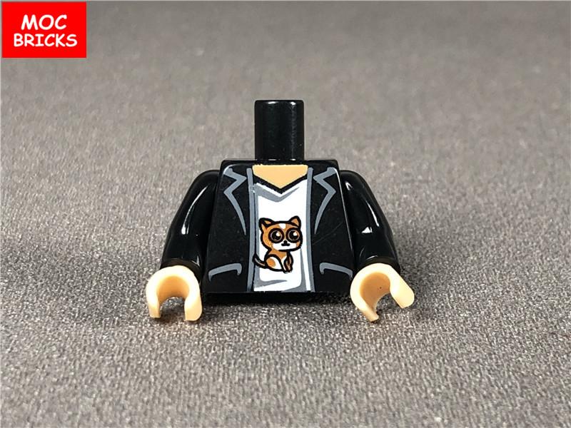 5pcs/lot MOC Bricks Torso Suit Body Wear Arms Hands Muscle Chef Cloth Educational Building Blocks Assembled Toys Plastic Dolls