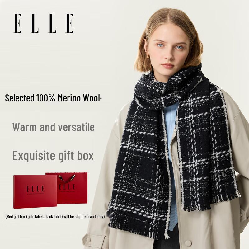 

ELLE Women s Pure Wool Scarf & Shawl Gift Set One Size
