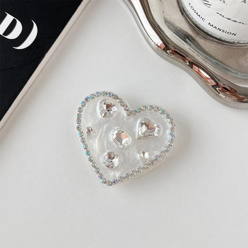 

Water Diamond Sparkling Powder Love Phone Airbag Bracket Adhesive Type Scalable Ins Style Female Drama Desktop Support