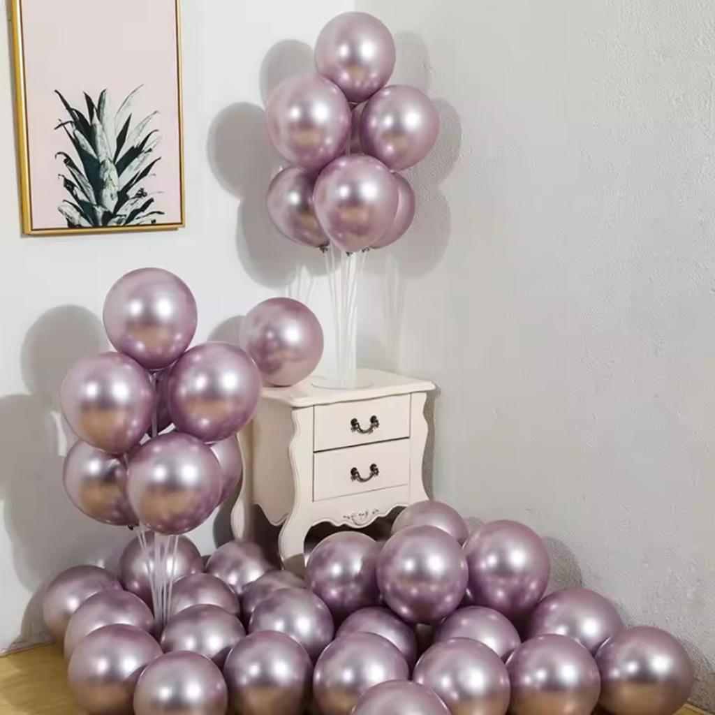 5Inch 10Pcs Latex Balloon Gold Silver Black Pink Xmax Balloon Wedding Happy Birthday Metallic Chrome Balloon Decoration