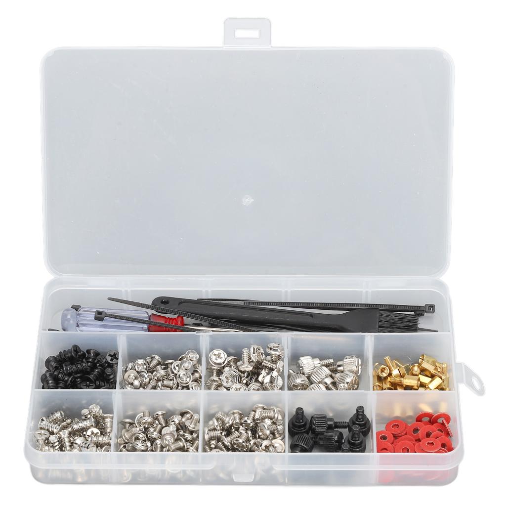 362Pcs Computer Screw Set Cable Tie Screwdriver Washer Cleaning Brush Maintenance Kit
