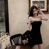 Big Sister Top-Tier Sequined Strapless Little Black Dress