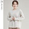 JIUMU Women's V-Neck Wool Cardigan Sweater