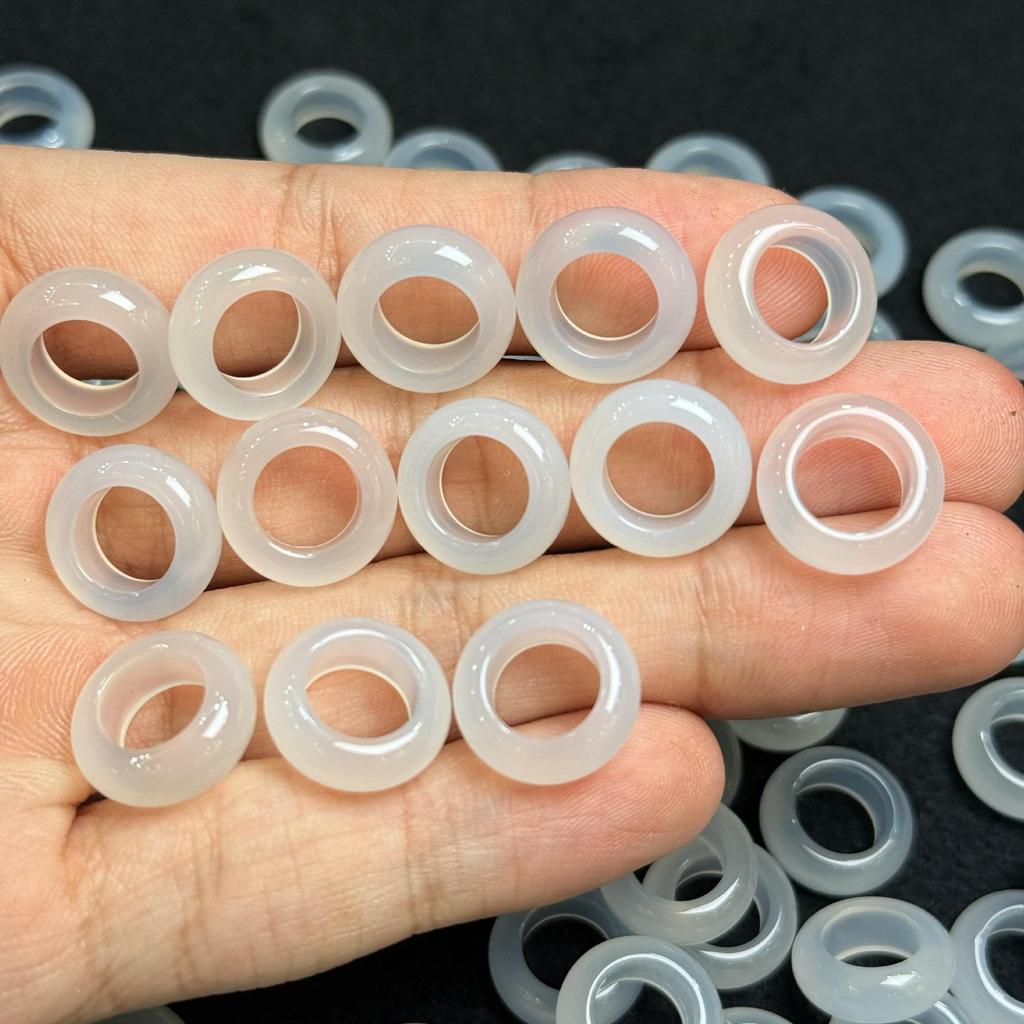 Lychee Jelly Agate Running Ring DIY Bracelet with High Ice Chalcedony