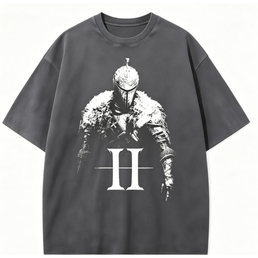 Dark Souls Anime Lover Washed T-shirt Year round clothing high quality personality Clothes Plus Size Unisex New Model Couples tee