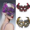 Adjustable Half Face masquerades Mask Owl Feather Accents Ergonomic Design For Costume Parties And Stage Performances