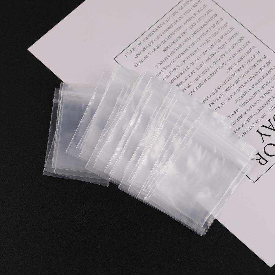Transparent Self-Sealing PE Storage Bag for Jewelry, Beads, and Food 4x6 cm прозрачный