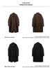 Men's Mid-Length Windproof Woolen Coat - Autumn/Winter, Japanese Style, Loose Fit, Thickened Lapel Jacket