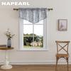 1PC NAPEARL Vintage Luxury Bead String Decorative Valance Jacquard Short Window Valance for Living Room Bedroom Home Decor