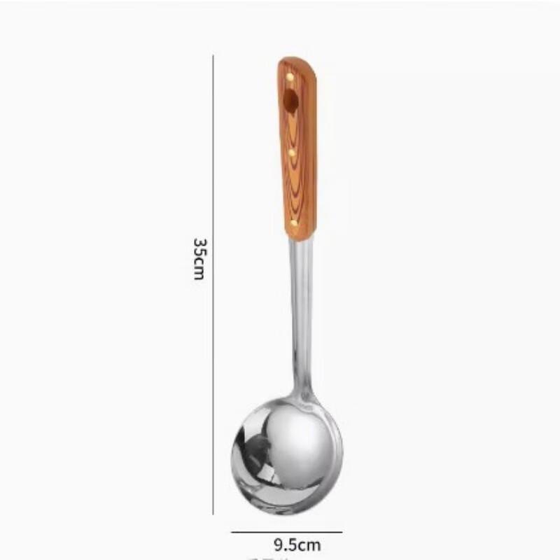 ZISIZ 304 Stainless Steel Wood Grain Spoons (5-Pack)