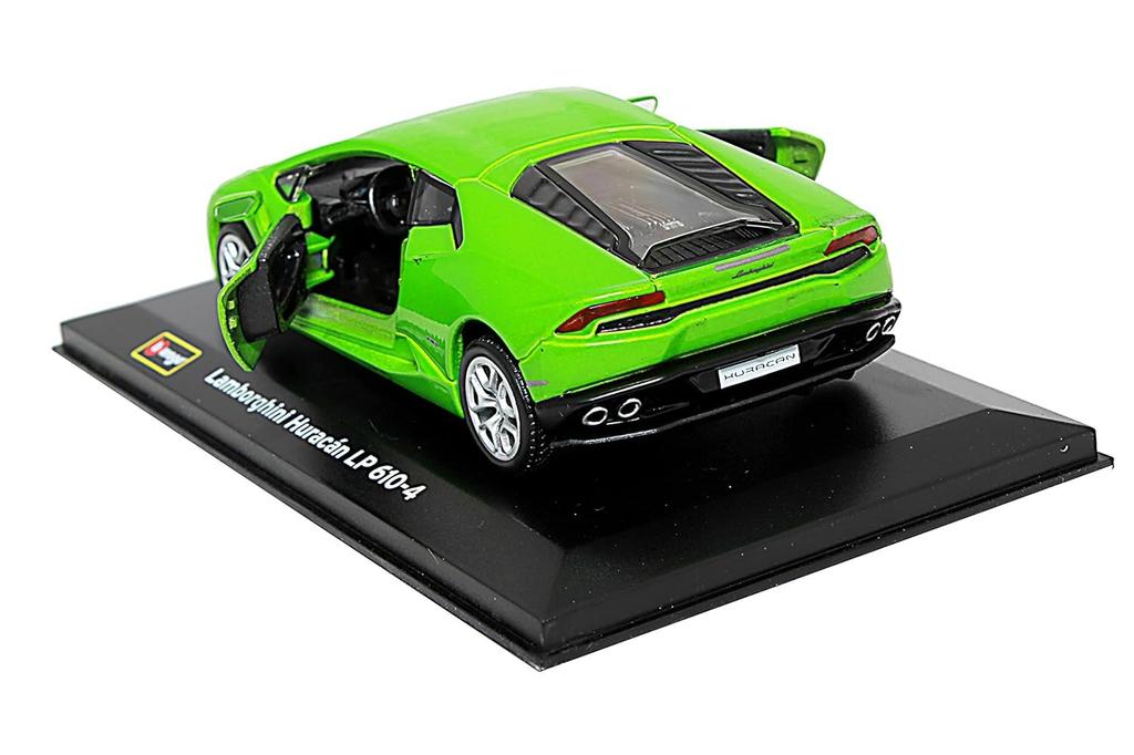 Bburago Lamborghini 1/32 Scale Diecast Model Car: LAMBORGHINI HURACAN LP610-4 2014 (Green) [Parallel Import]