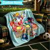 1PC Custom Name Blanket Rainbow Adventure Flannel blankets Patterns Throw Blanket All-Season Soft Gift for Couch, Bed, Camping, Birthday gifts