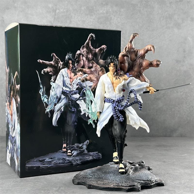 Iron Curtain Sasuke Naruto figure spell mark Sasuke model ornament two-dimensional anime peripheral statue gift