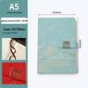 A5 Chinese Palace Museum Soft Leather Diary with Gold Stamping - Creative High-Value Buckle Pocket Notebook