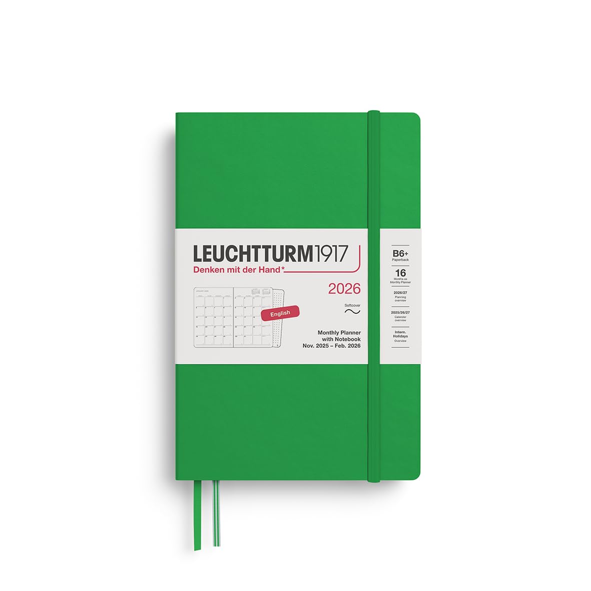 

Leuchtturm 2026 B6 Monthly Soft Spring Leaf Planner 372793 November Officially Imported (Starts 2025)