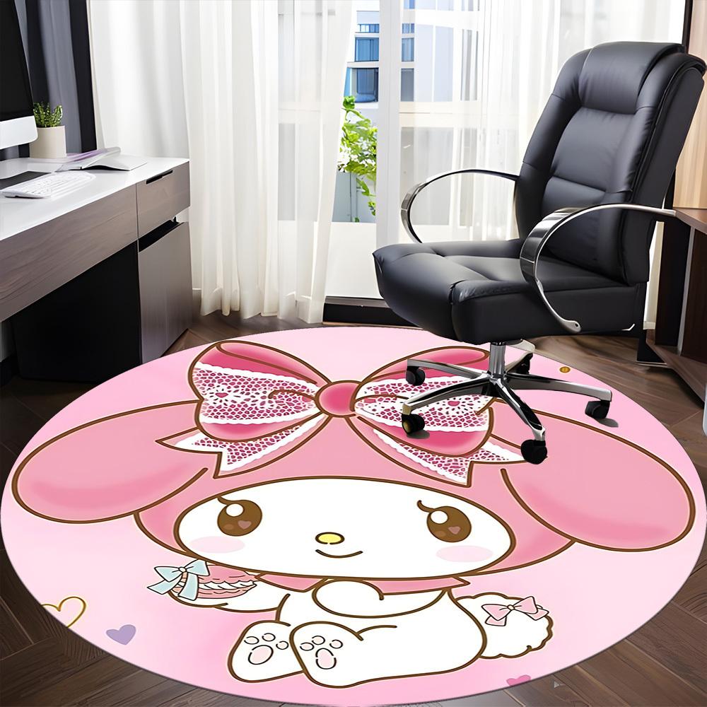 My Melody, Sanrio Office Round Area Rug,  Under Office Chairs Bedroom Living Room Home Decor a0908148
