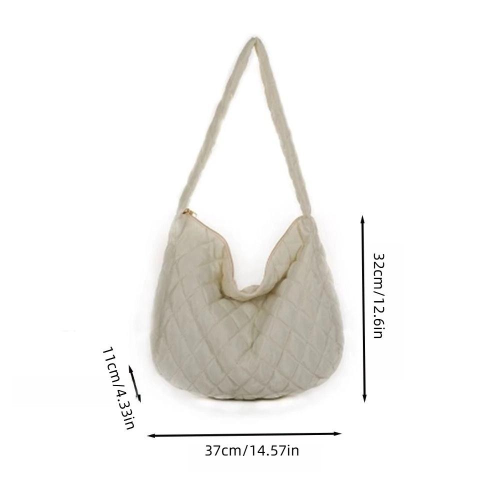 Pleated Bubble Shoulder Bag Solid Color Puffer Padded Crossbody Bag Cloud Pattern Tote Bag  Lady