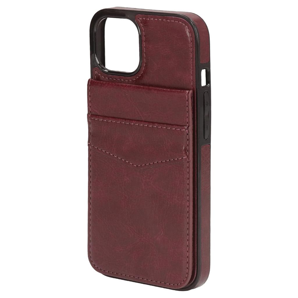 6.1in Phone Case Compatible for IPhone 13 PU Leather Wallet Phone Case with Magnetic Buckle Protective Case with Clip