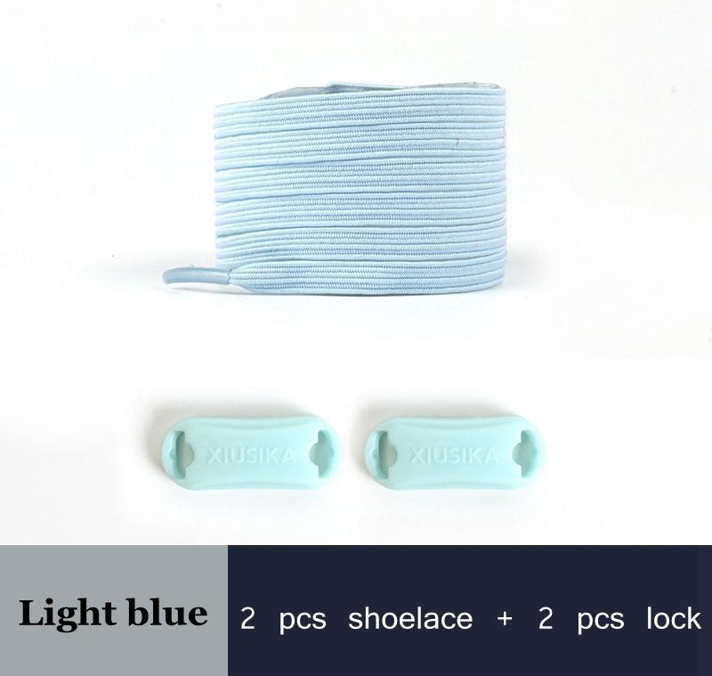 1 Pair No Tie Shoe Laces Elastic Laces for Sneakers Flat Shoelaces Without Ties Shoelace with Lock for Kids Adult Shoestrings