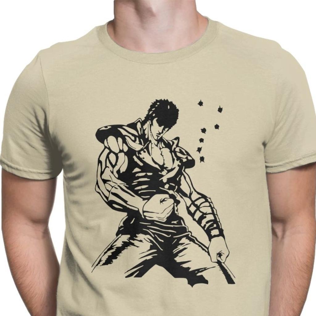 Kenshiro Hokuto No Ken T-Shirt Herren Fist of the North Star Mode Baumwoll-T-Shirts T-Shirts Camisas Hombre