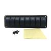 8 Gang Marine Boat Rocker Switch Panel, 12V 24V Waterproof RV LED Switch Panel for Car Truck Marine Boat, On Off Toggle