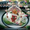 Festive Tree Ornament Crafting Christmas Rhinestone Painting Suncatcher Kit, DIY Faux Pearl Art Xmas Crafts for Adults Beginner, Acrylic Decorative