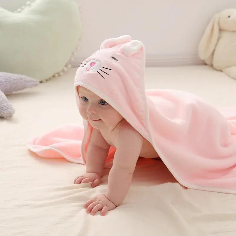 1~3PCS Cartoon Animal Baby Bath Towels Soft Newborn Hooded Towel Blanket Toddler Bathrobe Warm Sleep Swaddle Wrap Boys and Girls