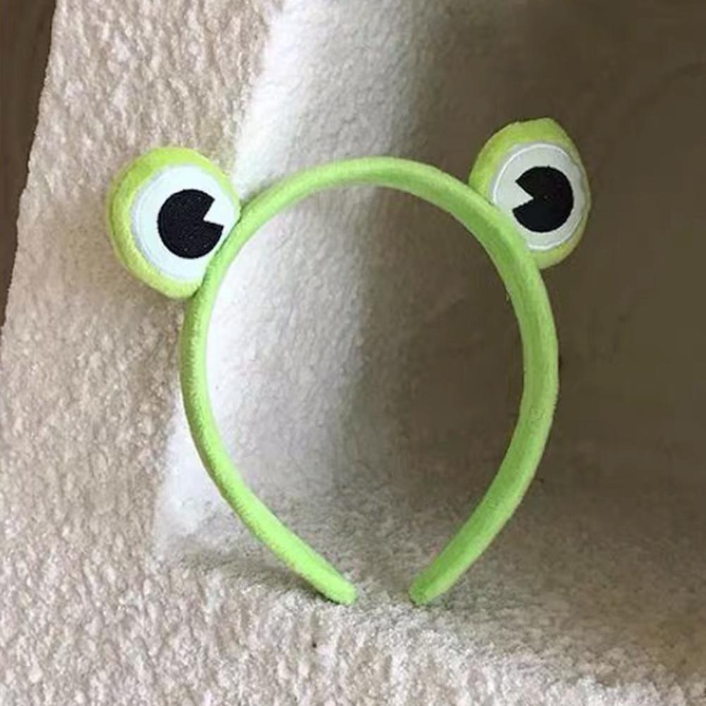 Women Animal Hair Accessories Frog Makeup Headband Wide Brimmed Elastic Hairbands for Washing Makeup