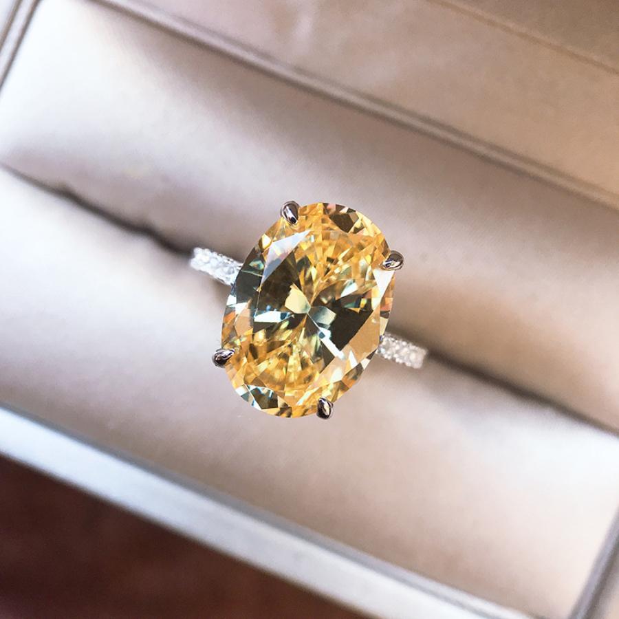 Solitärring 4 Karat Labordiamantring 925er Sterlingsilber Versprechens-, Verlobungs-, Eheringringe für Damen Herren Feiner Partieschmuck