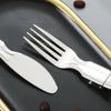 Flatware Lunch Utensils Kitchen Tool Folding Fork Serving Spoon Folding Cutlery Set Tableware