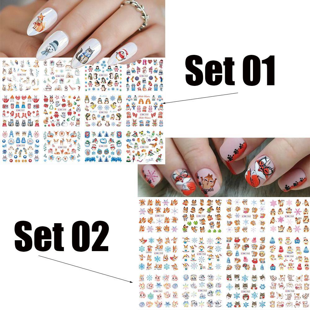 Buy Water Transfer Winter Christmas Decals Animals Cute Cartoon Sliders Fox Nail  Stickers at affordable prices — free shipping, real reviews with photos —  Joom