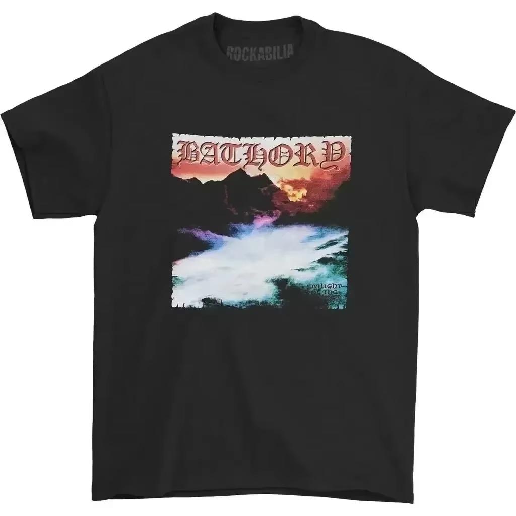 Bathory Black Metal Venom Men Women 100% Cotton Quality T-shirt Hip-Hop Casual Street Rock Harajuku Graphic Print Short Sleeve Vintage Oversized
