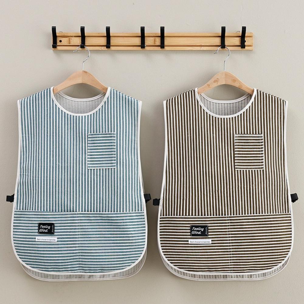 

Minimalist Striped Stain-Resistant Apron Multipurpose Ceramic Apron Coffee House Uniform Unisex 5
