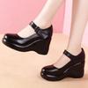 Nuove Scarpe Basse in Pelle Donna Mary Janes Autunno Tacchi Alti Zeppe Piattaforma Scarpe Mamma Ufficio 2026
