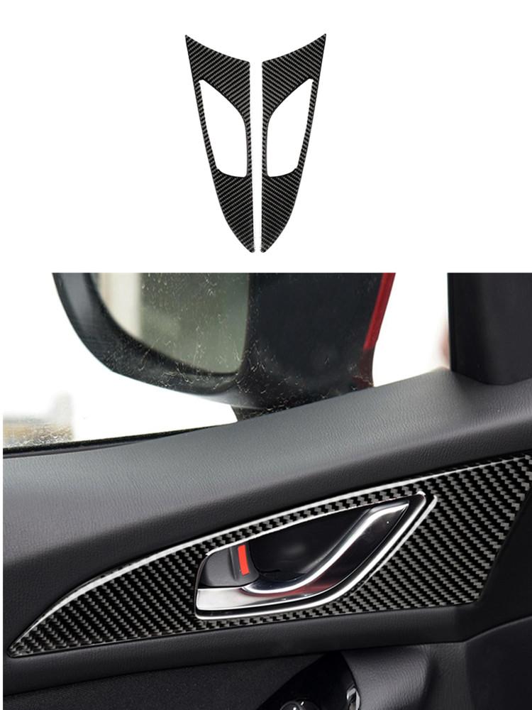 Car Interior Decoration Protection Carbon Fiber Sticker For Mazda 3 Axela 2017-2018 Styling Accessories